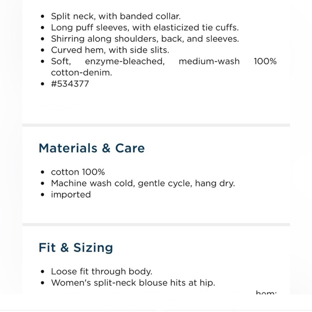 OLD NAVY Puff Sleeve Jeans Denim Blouse Top Boho style Size XXL - Picture 11 of 12